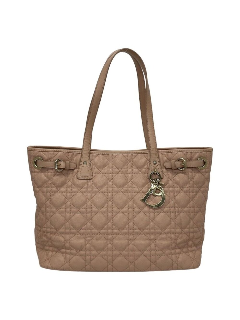 Dior Tote Bag Light Pink Cannage Stitch Leather